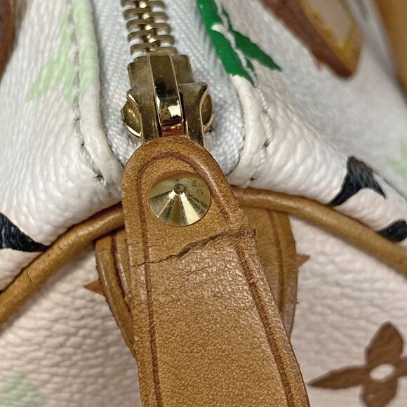 Louis Vuitton Mini Speedy Handbag Monogram Multicolor White - Picture 5 of 8